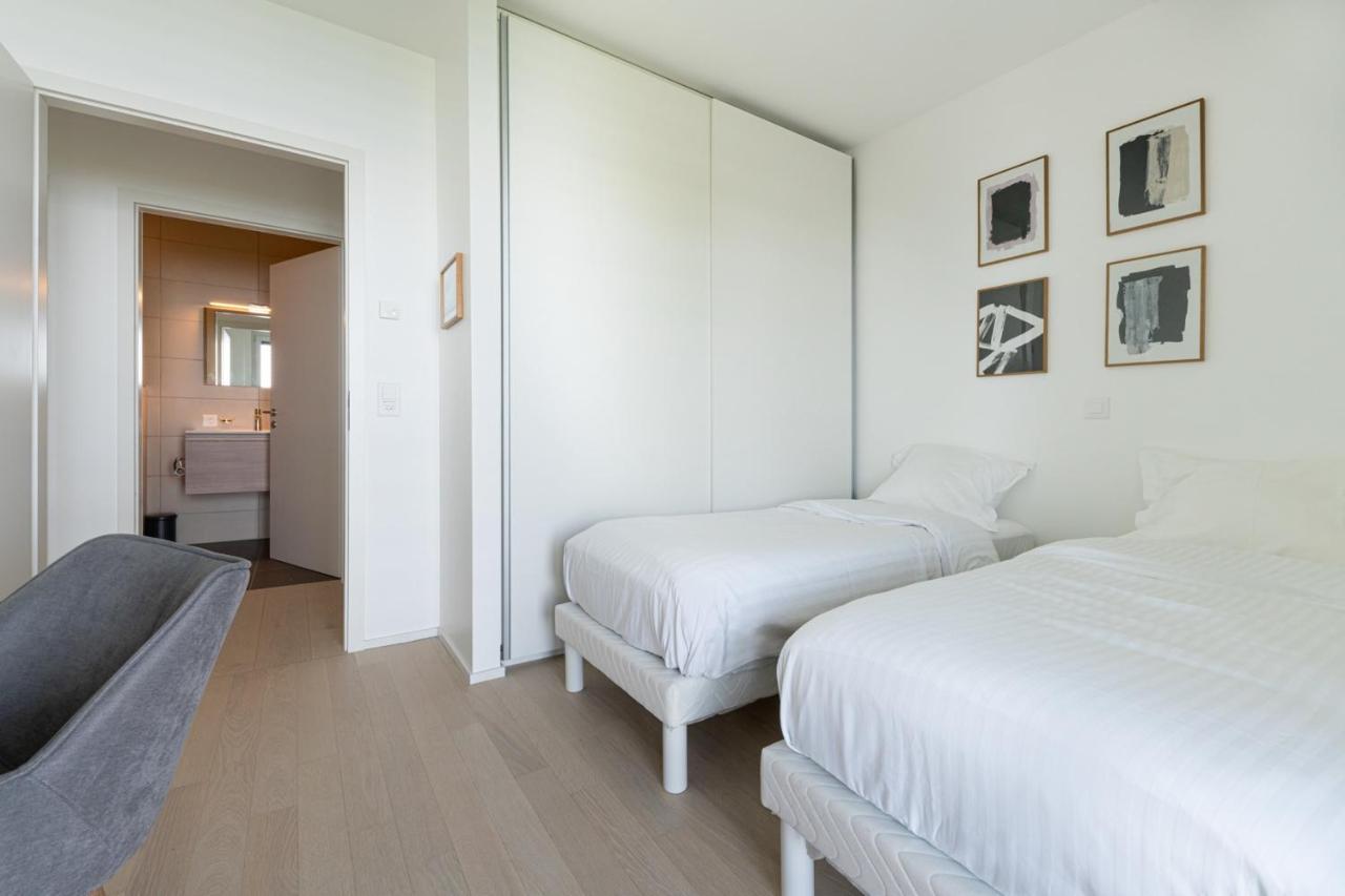 Les Terrasses De Lavaux 1 - Appartement De Luxe Avec Vue Panoramique Et Piscine Puidoux Dış mekan fotoğraf