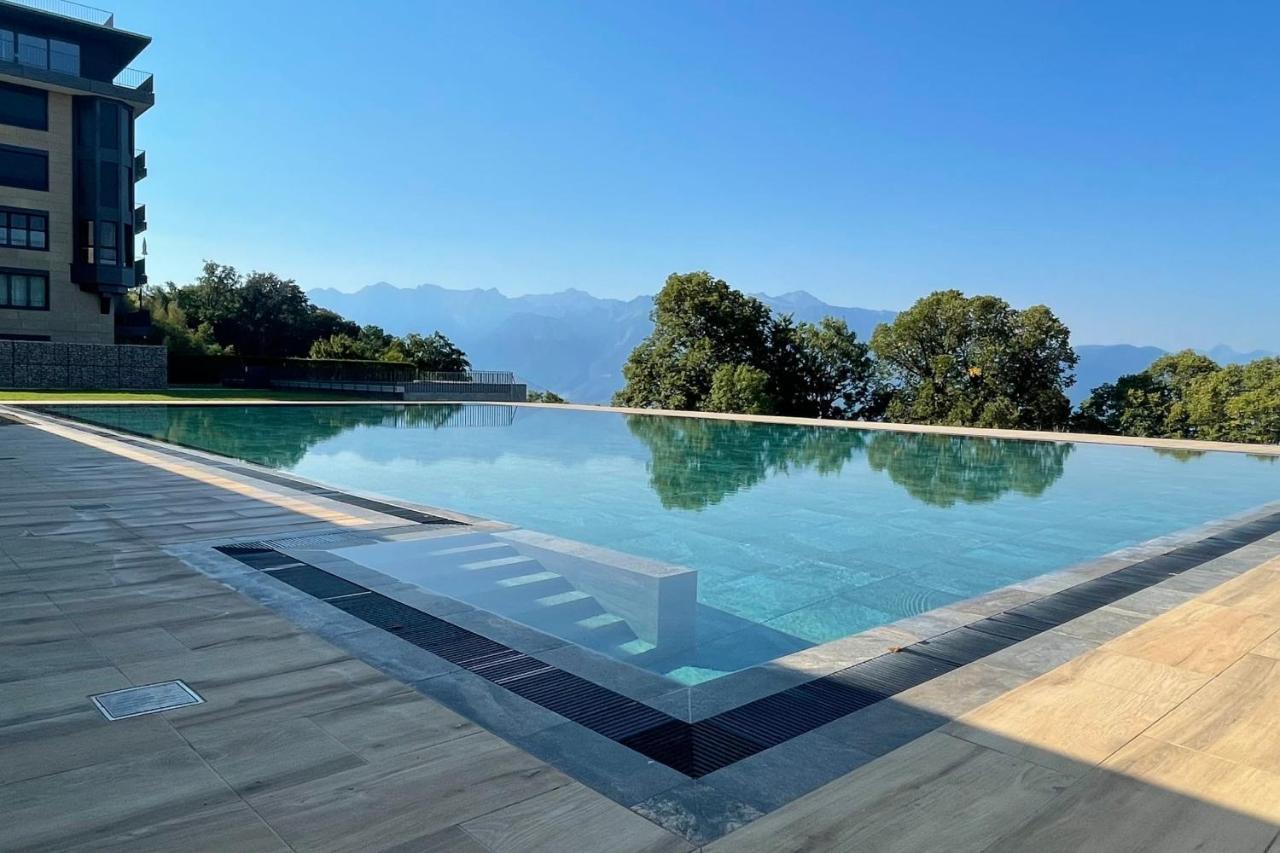 Les Terrasses De Lavaux 1 - Appartement De Luxe Avec Vue Panoramique Et Piscine Puidoux Dış mekan fotoğraf